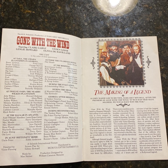 Gone With The Wind MGM/UA Home Video 2 Tape HI-FI VHS Deluxe Edition Box Set '85 - Picture 3 of 6